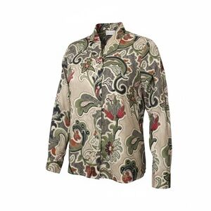 Alfred Dunner Multicolor Retro-Style Paisley Patterned Blouse